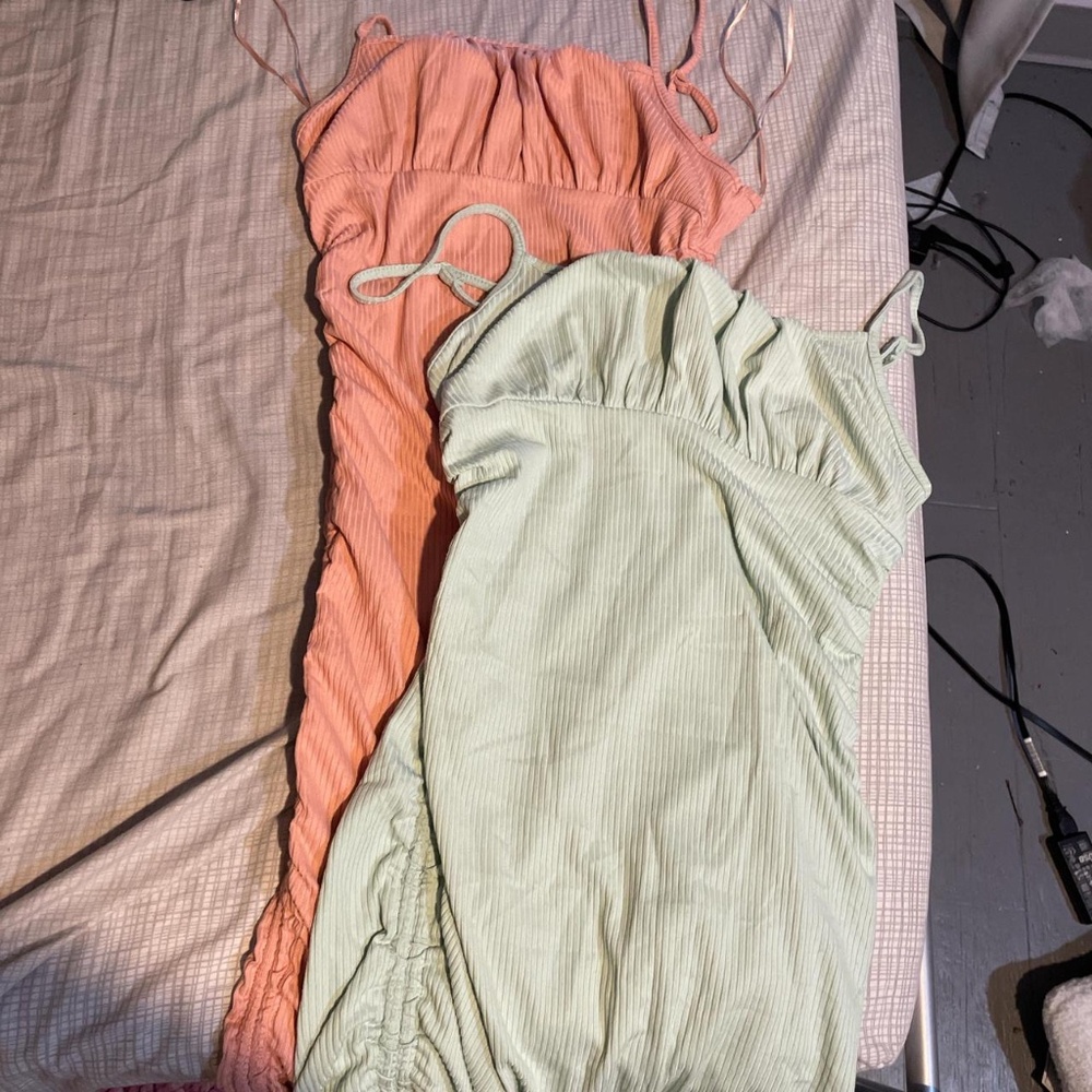 Pink Rose 2 Dress Bundle Peach Blush & Sea Spray Size Medium & Large